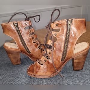 Rare Bed Stu genuine leather lace up heeled sandals NEW